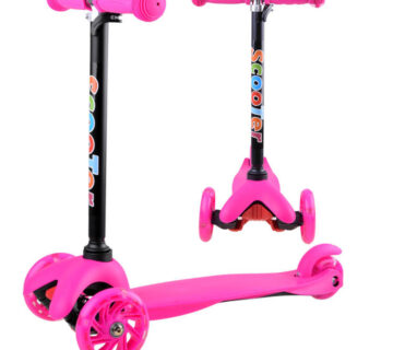Scooter Balance svjetleći kotači – roza - cover