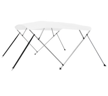 vidaXL Tenda bimini s 4 luka bijela 243 x 180 x 137 cm - cover