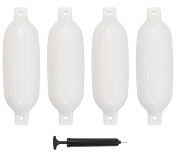 vidaXL Bokobrani za brod 4 kom bijeli 58,5 x 16,5 cm PVC - cover