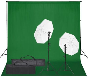 vidaXL Fotografska studijska oprema sa setom svjetala i pozadinom - cover
