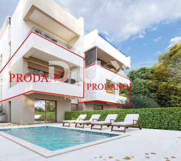 ZADAR, MASLENICA - Ekskluzivan stan s privatnim bazenom samo 200 metara od mora! Novogradnja! S1 - cover