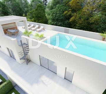 ZADAR, VRSI - Prostrani penthouse s pet spavaćih soba, krovnom terasom s bazenom i pogledom na more! S3 - cover