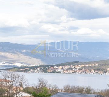 Otok Krk, Čižići, novogradnja, 2s+db, lođa, pogled na more - cover