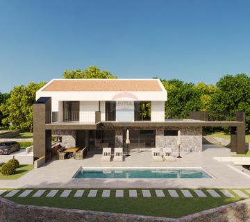 OTOK KRK, MALINSKA moderna villa sa okućnicom i bazenom - cover