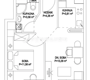 STAN, PRODAJA, ZAGREB, JARUŠČICA, 37 m2, 2-soban - cover